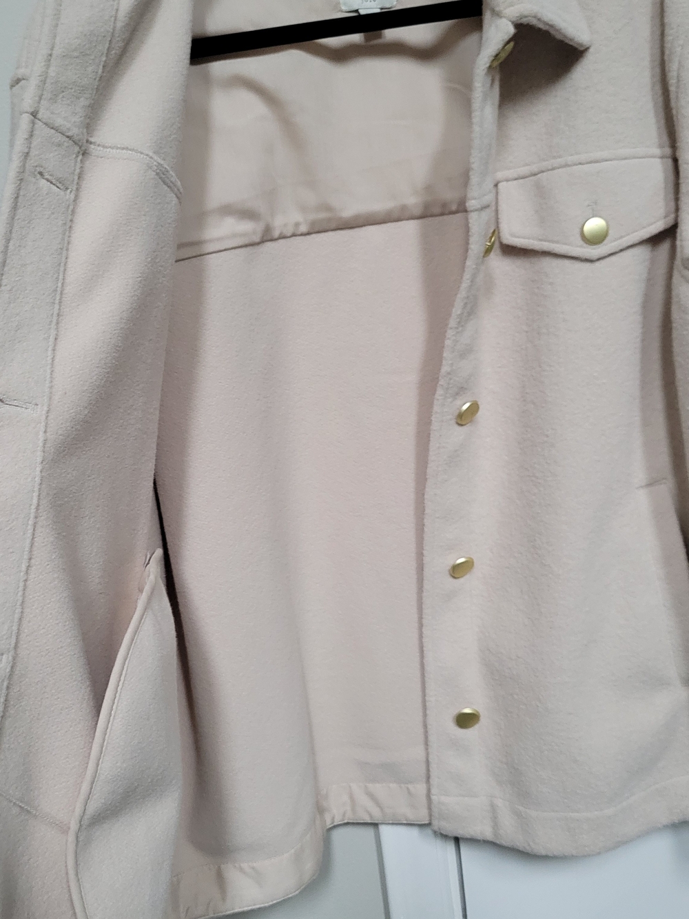 Women's Cream Button-Front Jacket - Picture 3 of 6